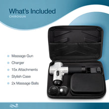 Load image into Gallery viewer, CHIROGUN Premium Massage Gun Deep Tissue - 30 Speeds with 15 Heads, 2 Massage Balls &amp; Case - Muscle Massager Gun - Men&#39;s Gift - Percussion Massage Gun, Deep Tissue Massager, Muscle Massager - Chrome
